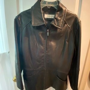 Jones of New York Black Leather Jacket